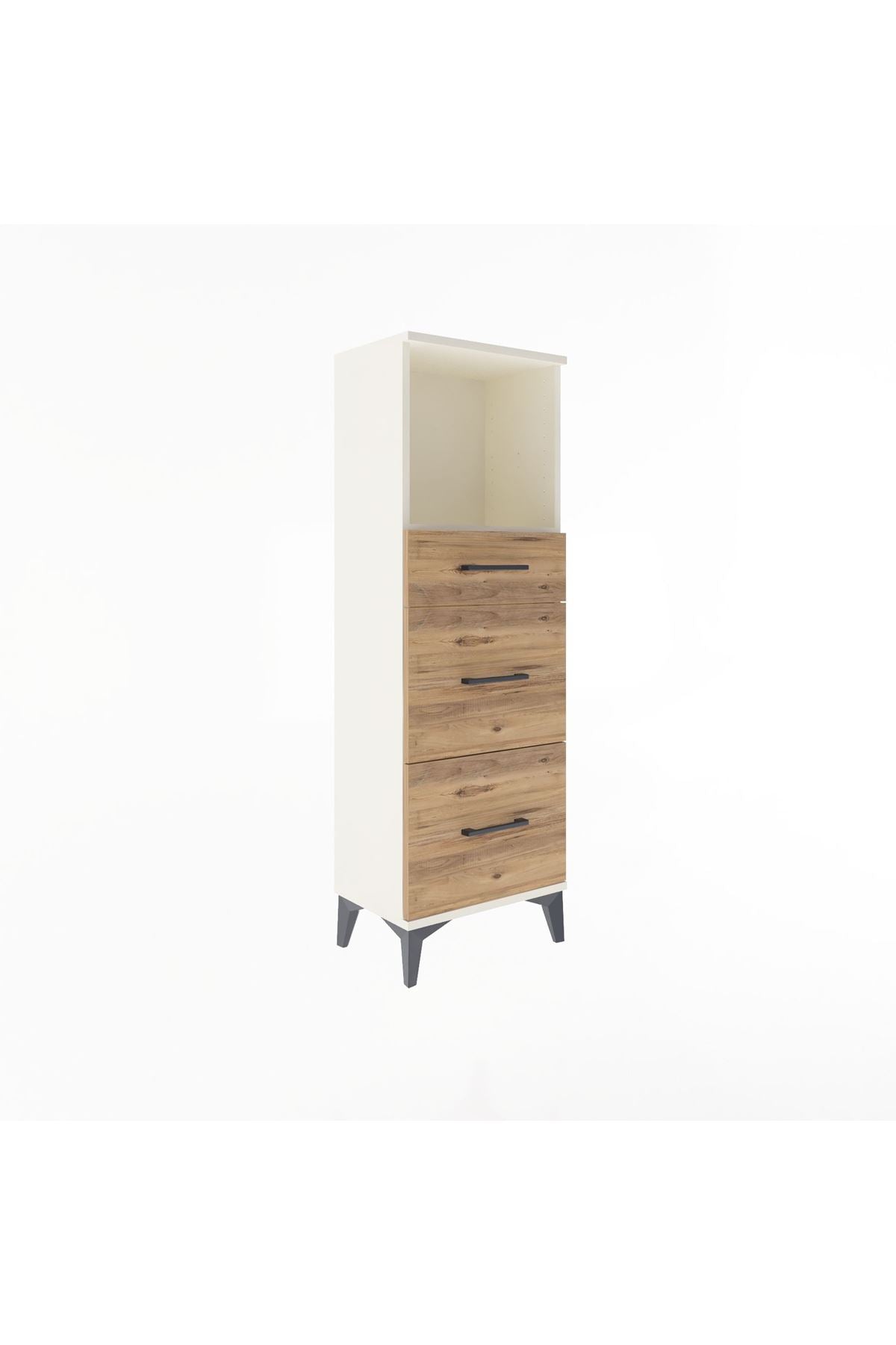 Arges Dolap Tek Raflı 3 Çekmeceli 44x30x134 - S16M012V3A