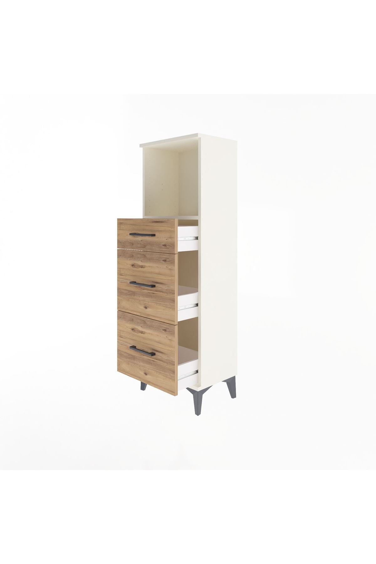 Arges Dolap Tek Raflı 3 Çekmeceli 44x30x134 - S16M012V3A