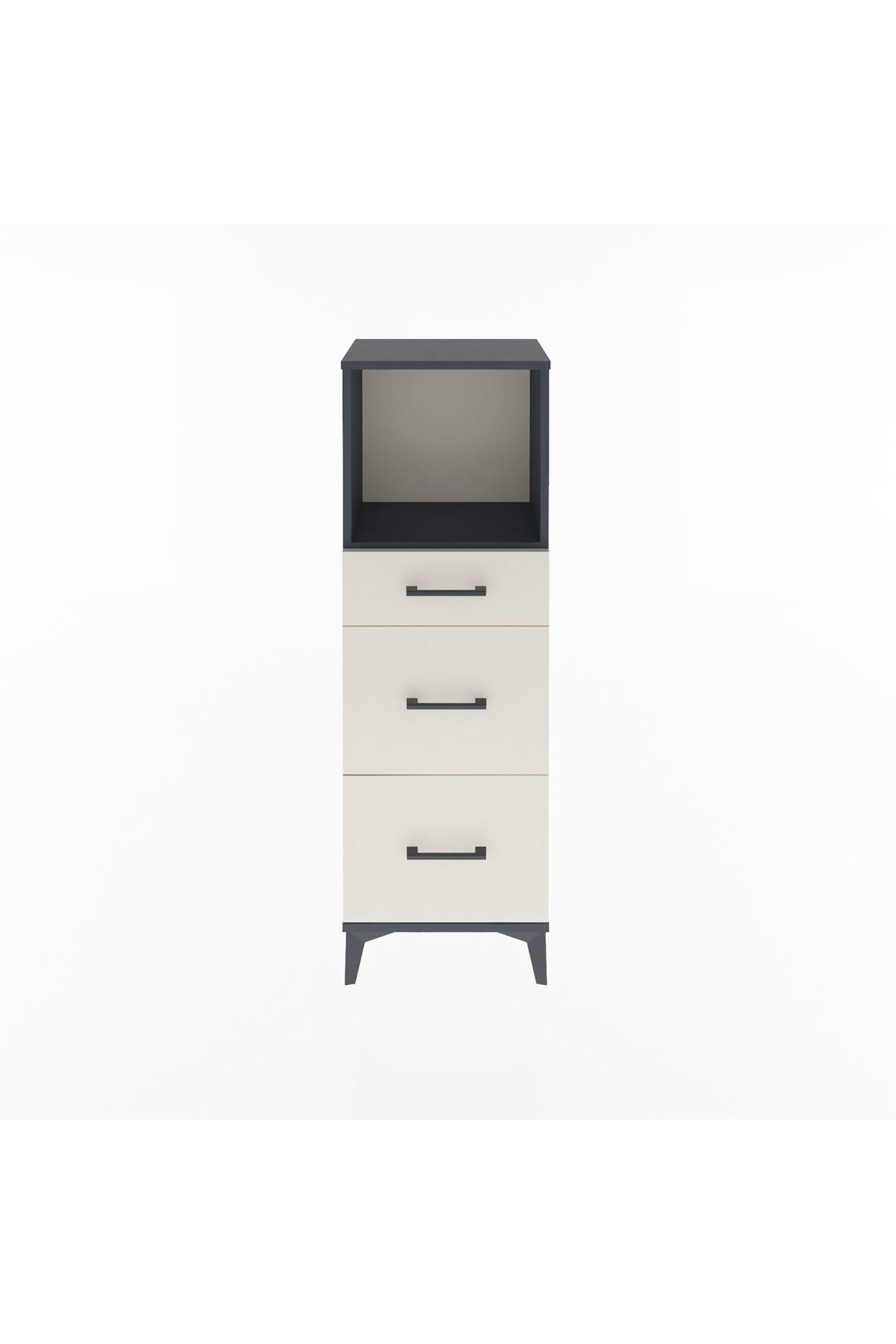 Arges Dolap Tek Raflı 3 Çekmeceli 44x30x134 - S16M012V4A