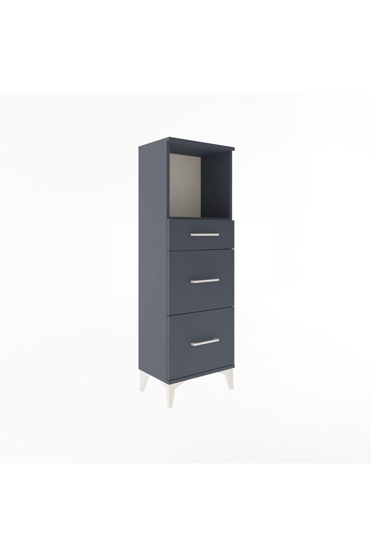 Arges Dolap Tek Raflı 3 Çekmeceli 44x30x134 - S16M012V5A