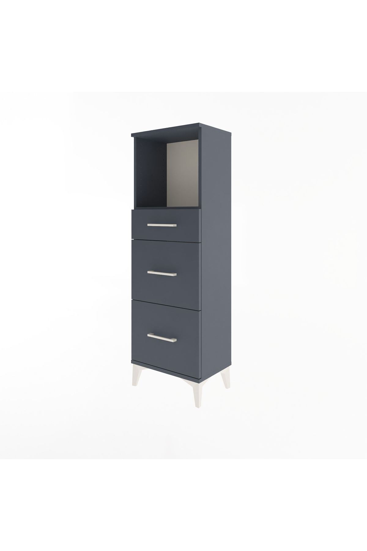 Arges Dolap Tek Raflı 3 Çekmeceli 44x30x134 - S16M012V5A