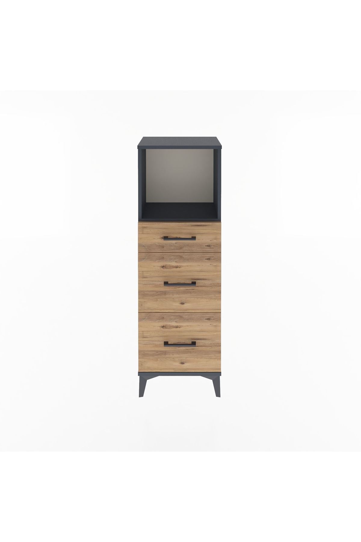 Arges Dolap Tek Raflı 3 Çekmeceli 44x30x134 - S16M012V6A
