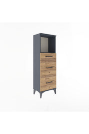 Arges Dolap Tek Raflı 3 Çekmeceli 44x30x134 - S16M012V6A