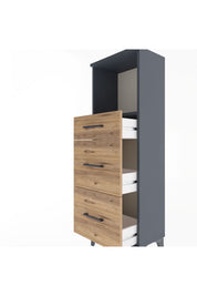 Arges Dolap Tek Raflı 3 Çekmeceli 44x30x134 - S16M012V6A