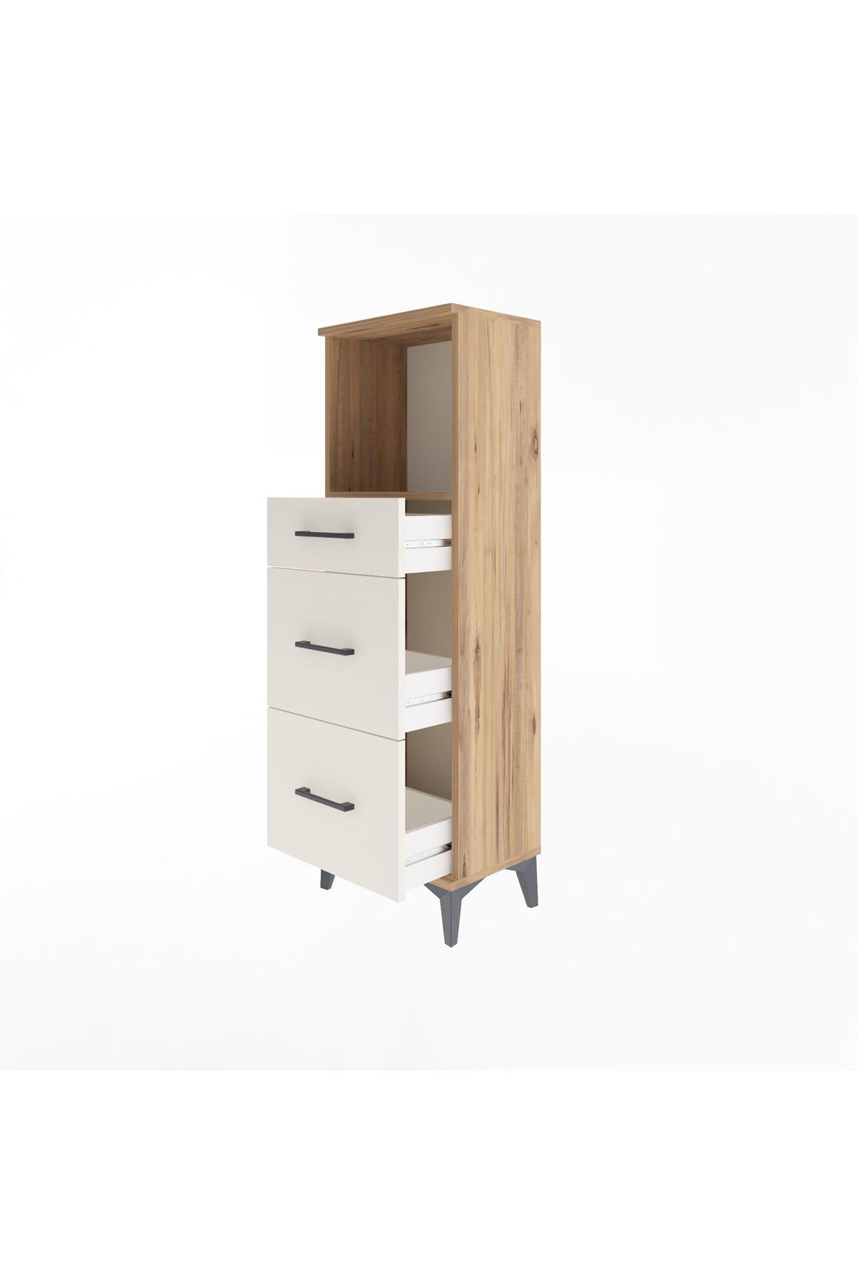 Arges Dolap Tek Raflı 3 Çekmeceli 44x30x134 - S16M012V7A