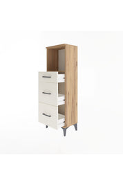 Arges Dolap Tek Raflı 3 Çekmeceli 44x30x134 - S16M012V7A