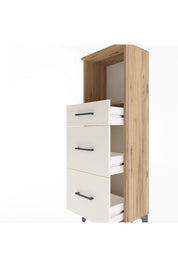 Arges Dolap Tek Raflı 3 Çekmeceli 44x30x134 - S16M012V7A