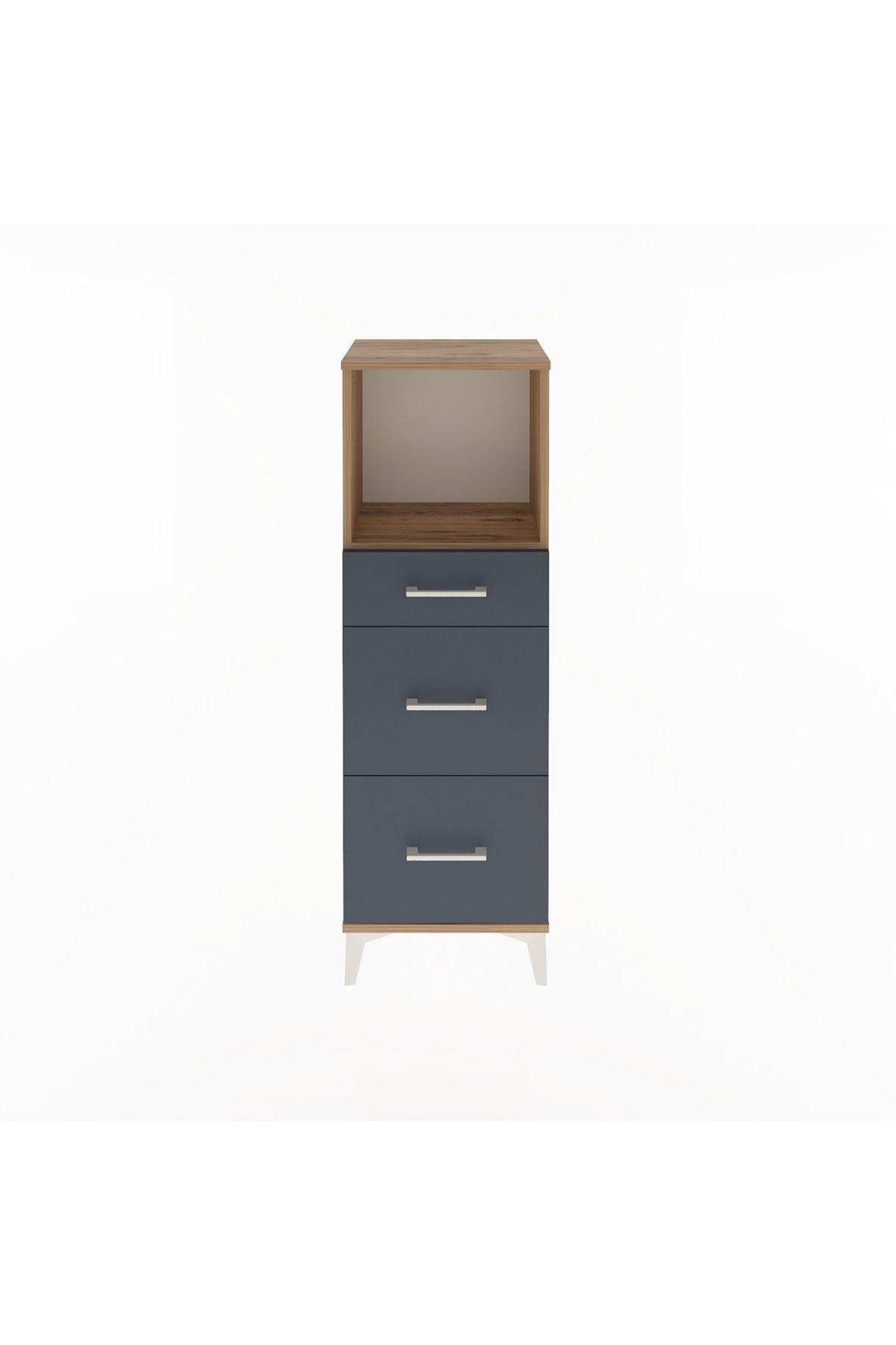 Arges Dolap Tek Raflı 3 Çekmeceli 44x30x134 - S16M012V8A
