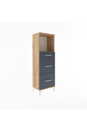 Arges Dolap Tek Raflı 3 Çekmeceli 44x30x134 - S16M012V8A