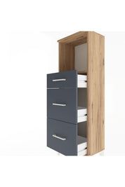 Arges Dolap Tek Raflı 3 Çekmeceli 44x30x134 - S16M012V8A