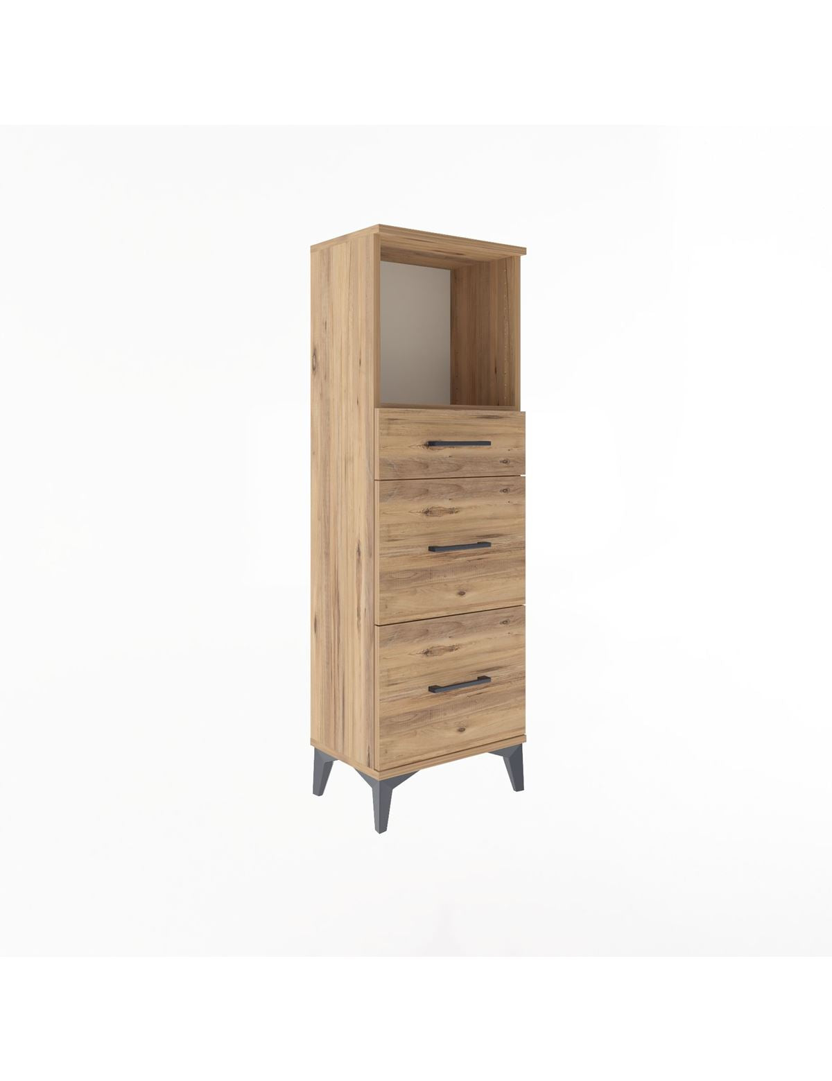 Arges Dolap Tek Raflı 3 Çekmeceli 44x30x134 - S16M012V9A