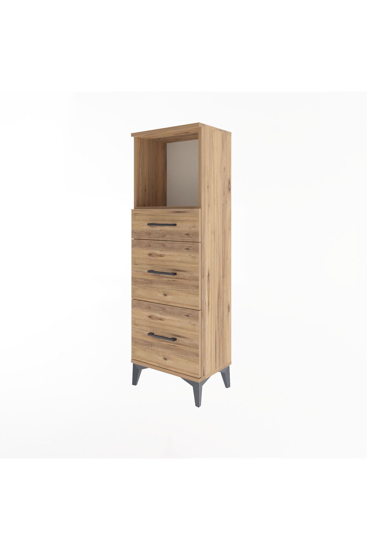 Arges Dolap Tek Raflı 3 Çekmeceli 44x30x134 - S16M012V9A
