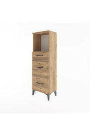 Arges Dolap Tek Raflı 3 Çekmeceli 44x30x134 - S16M012V9A