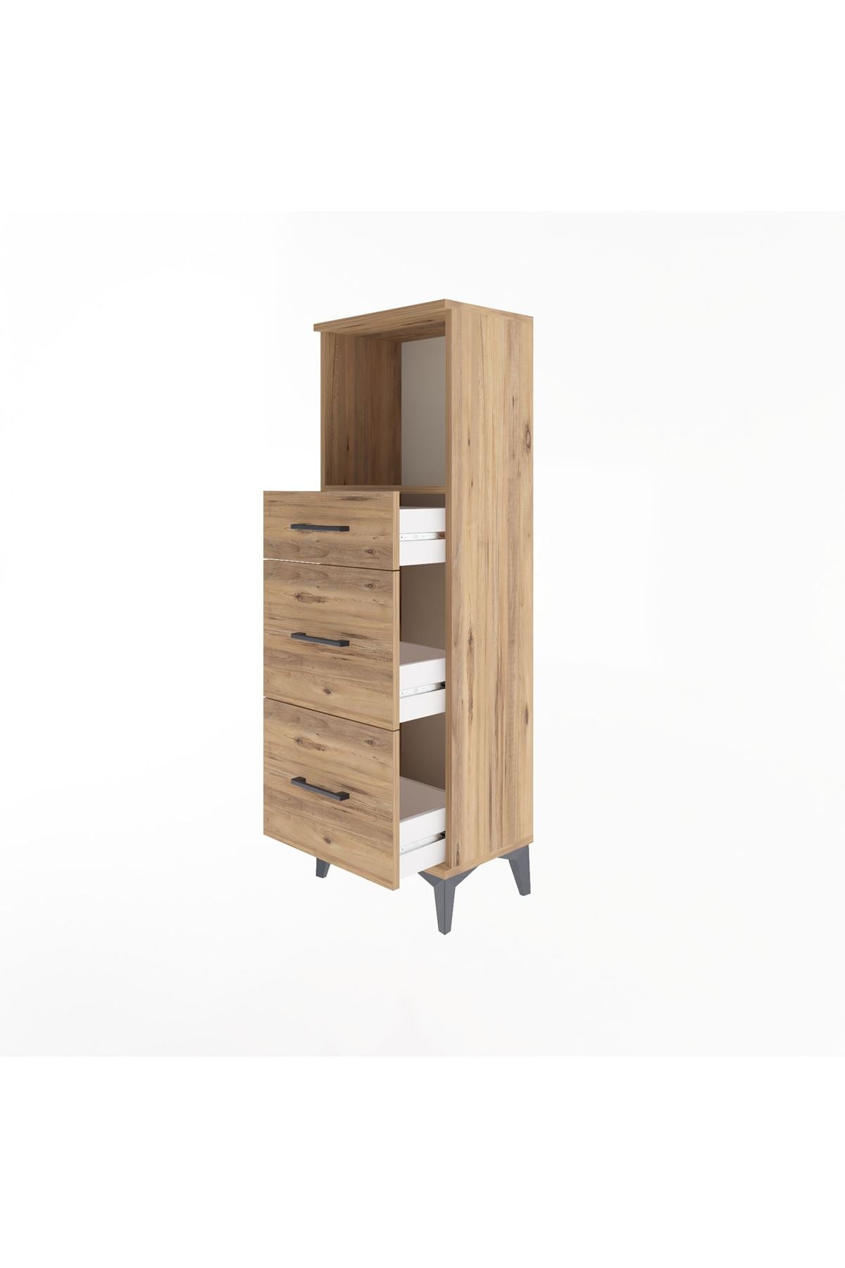 Arges Dolap Tek Raflı 3 Çekmeceli 44x30x134 - S16M012V9A