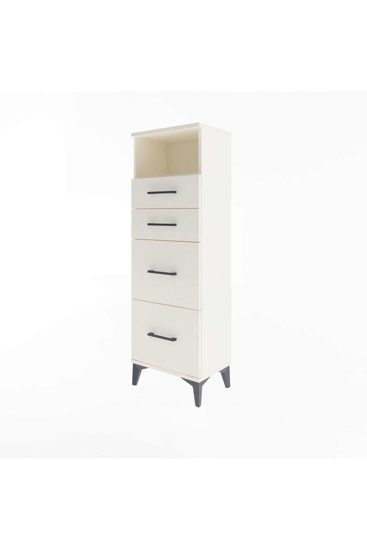 Arges Dolap Tek Raflı 4 Çekmeceli 44x30x134 - S16M013V1A