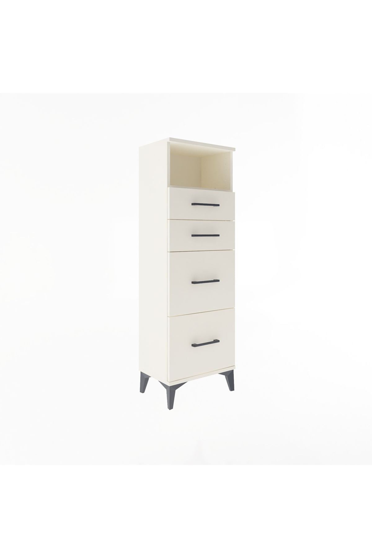 Arges Dolap Tek Raflı 4 Çekmeceli 44x30x134 - S16M013V1A