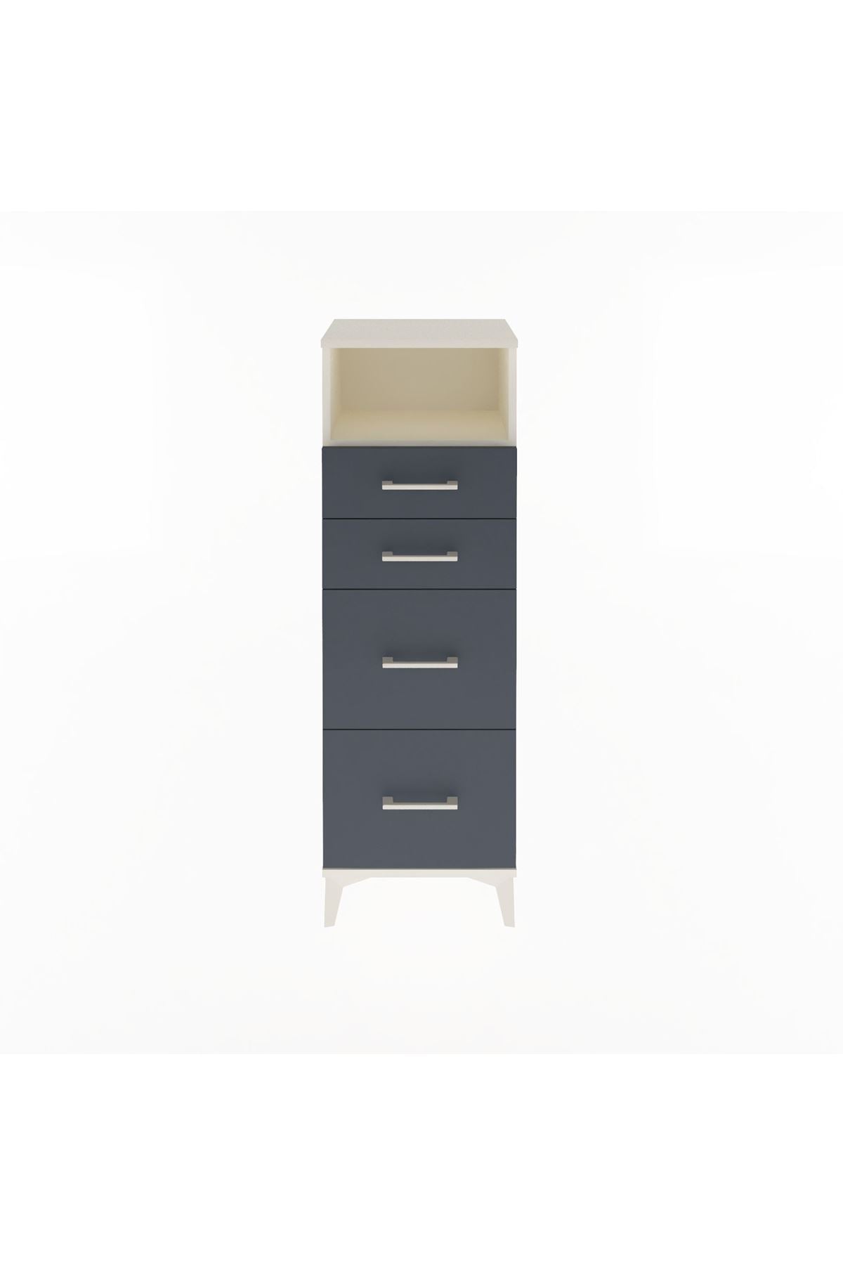 Arges Dolap Tek Raflı 4 Çekmeceli 44x30x134 - S16M013V2A