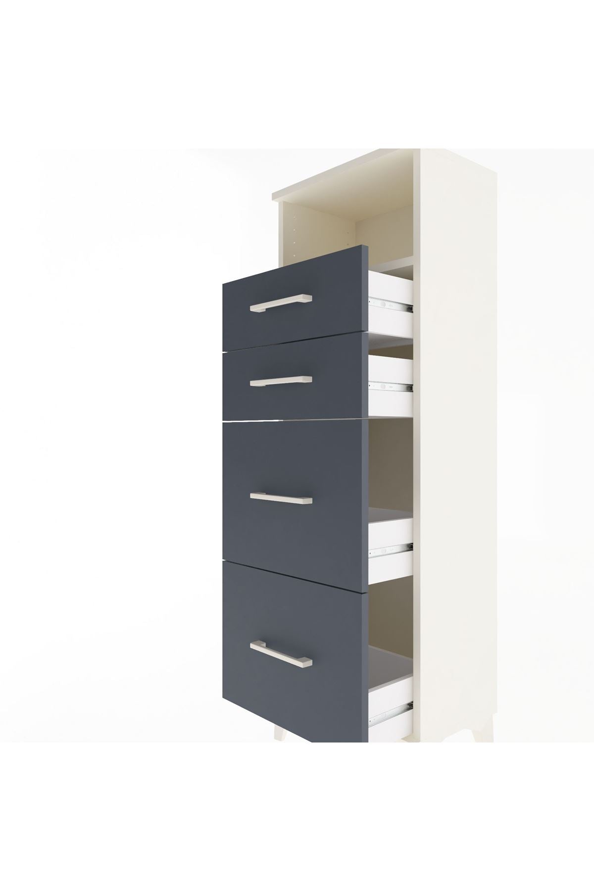 Arges Dolap Tek Raflı 4 Çekmeceli 44x30x134 - S16M013V2A