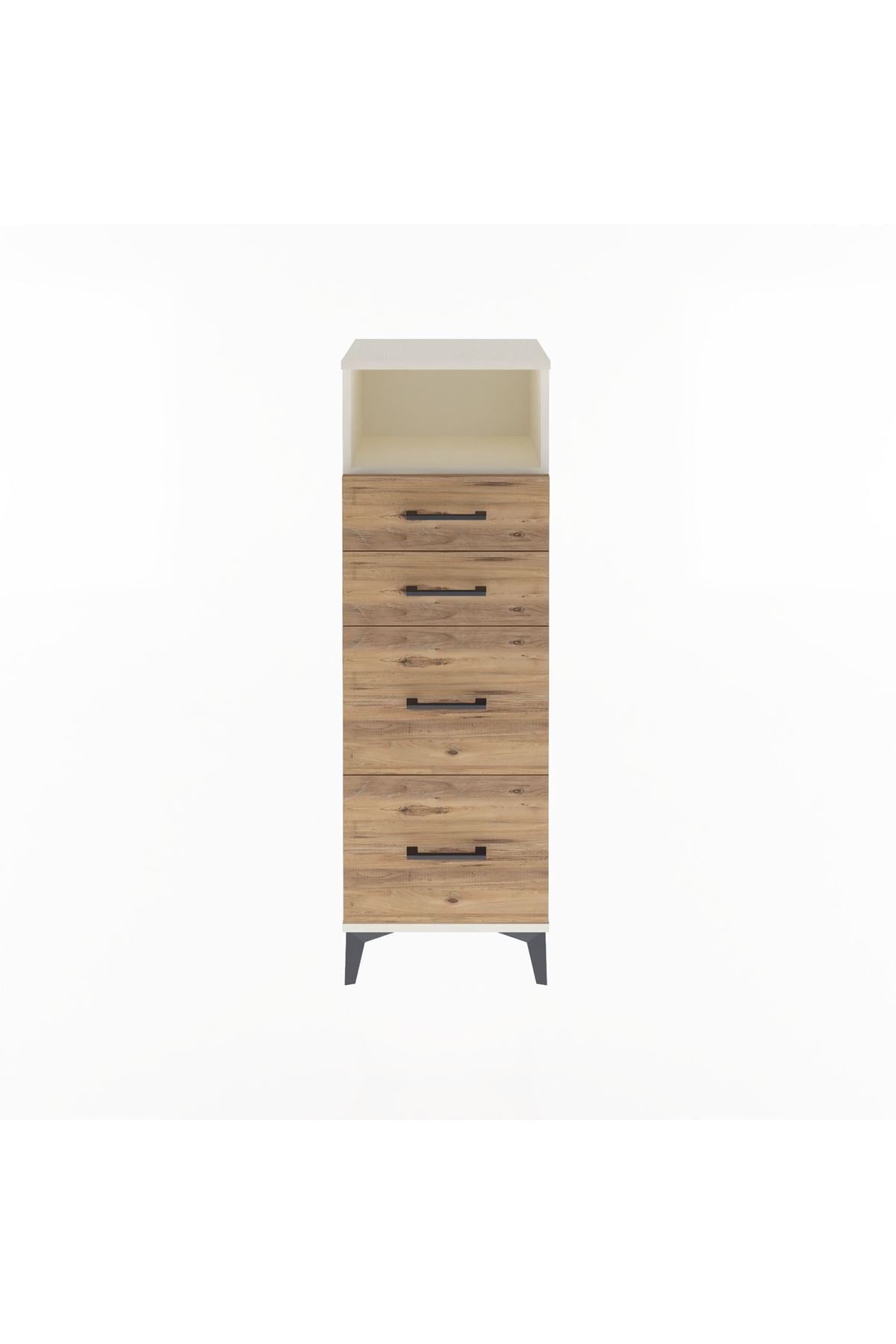 Arges Dolap Tek Raflı 4 Çekmeceli 44x30x134 - S16M013V3A