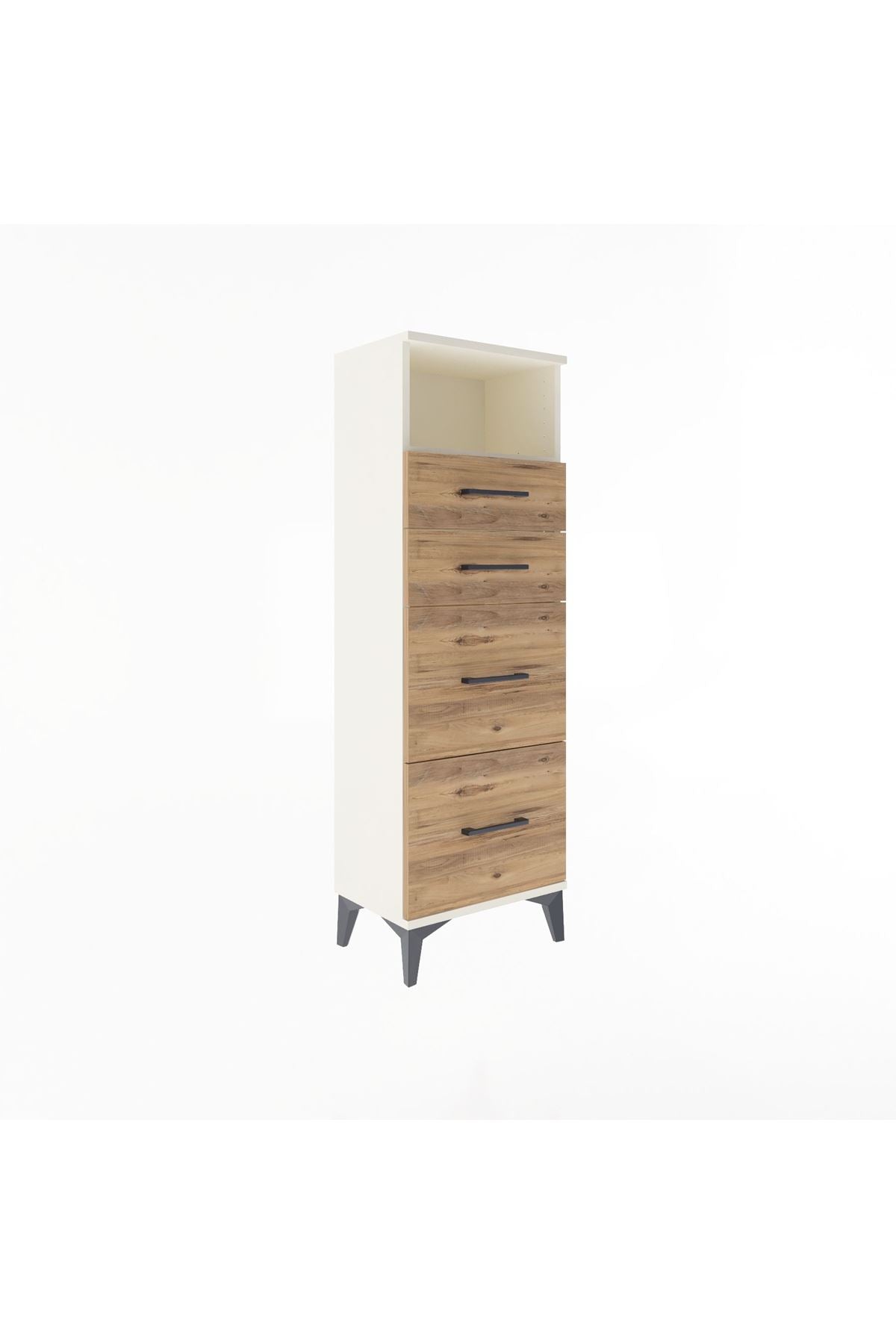 Arges Dolap Tek Raflı 4 Çekmeceli 44x30x134 - S16M013V3A