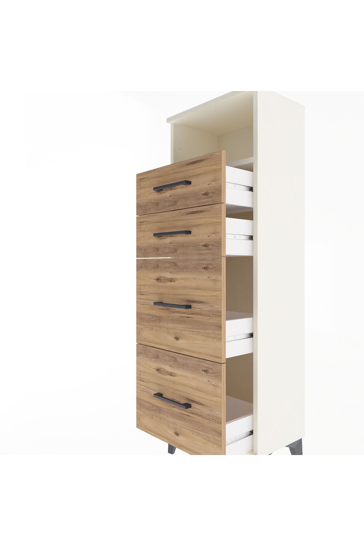 Arges Dolap Tek Raflı 4 Çekmeceli 44x30x134 - S16M013V3A
