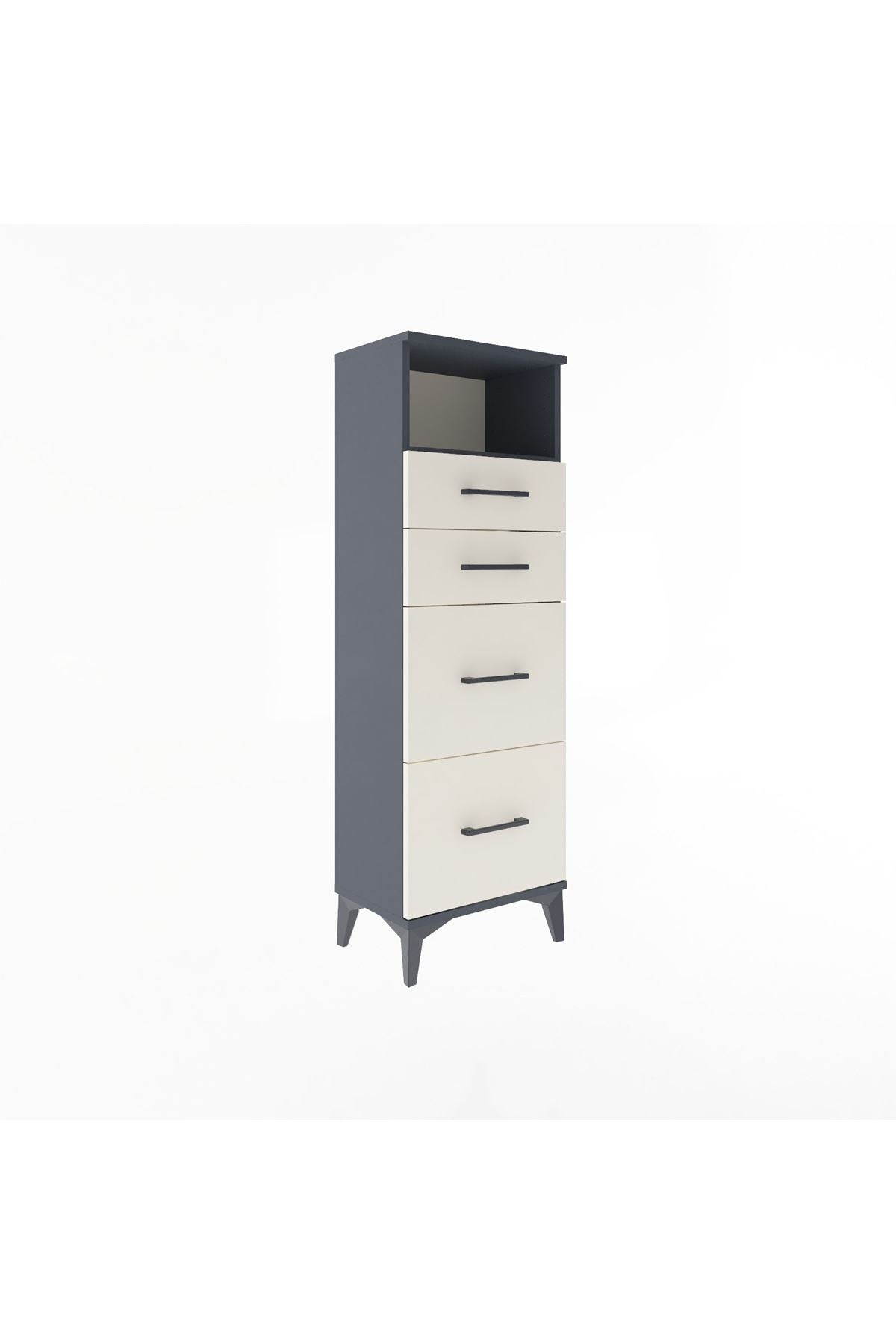 Arges Dolap Tek Raflı 4 Çekmeceli 44x30x134 - S16M013V4A