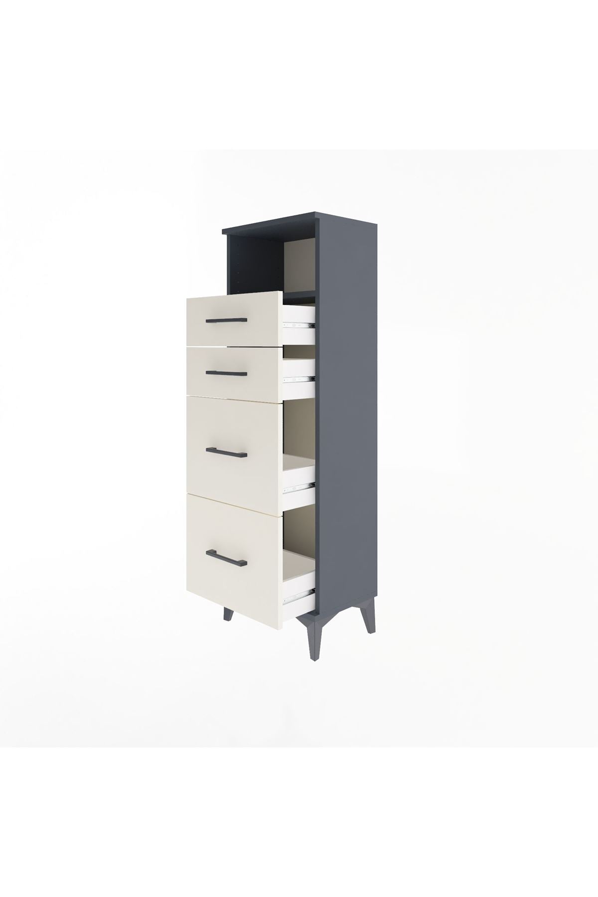 Arges Dolap Tek Raflı 4 Çekmeceli 44x30x134 - S16M013V4A