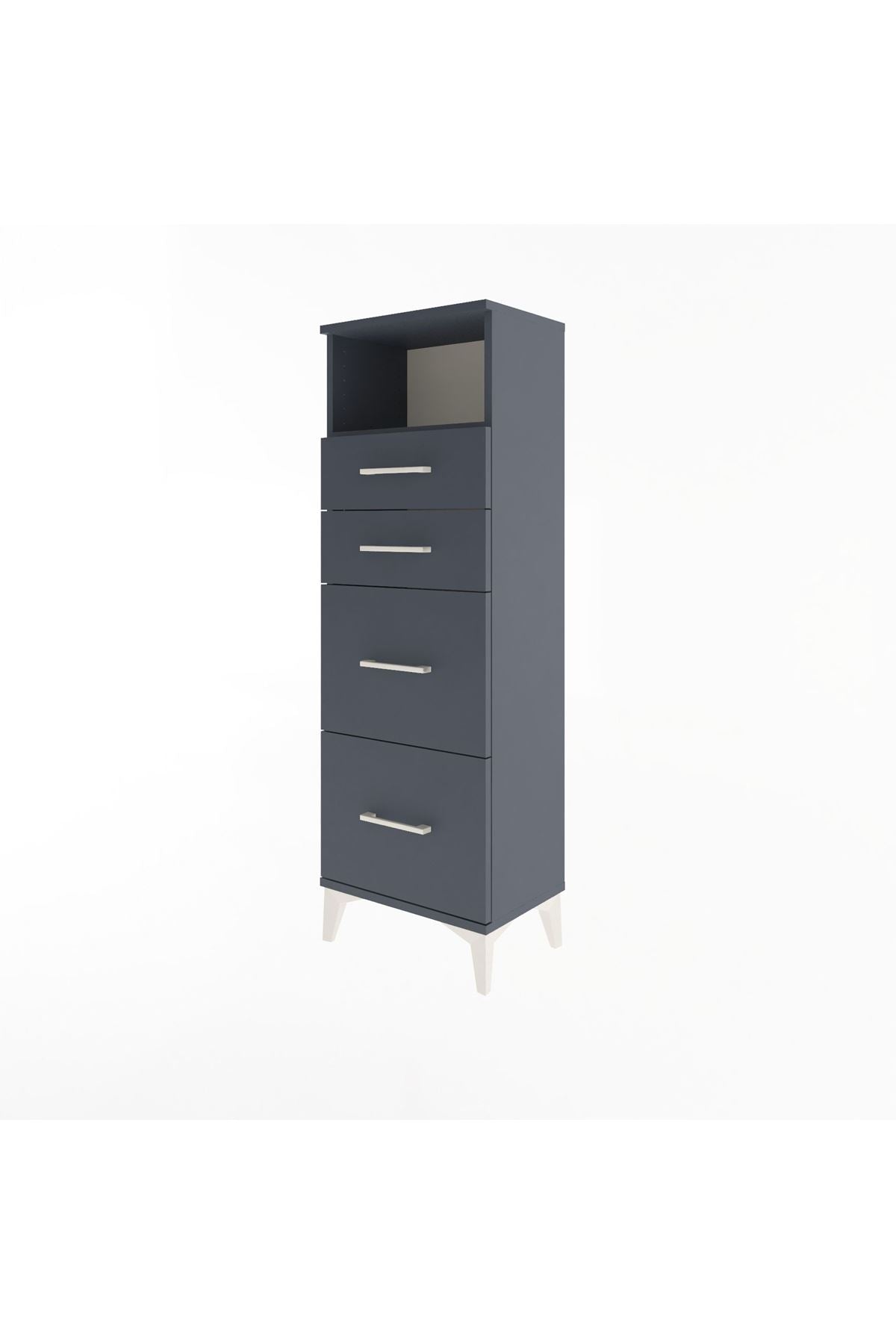Arges Dolap Tek Raflı 4 Çekmeceli 44x30x134 - S16M013V5A