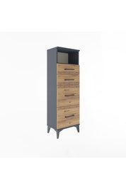 Arges Dolap Tek Raflı 4 Çekmeceli 44x30x134 - S16M013V6A