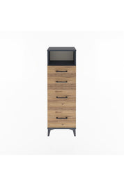 Arges Dolap Tek Raflı 4 Çekmeceli 44x30x134 - S16M013V6A