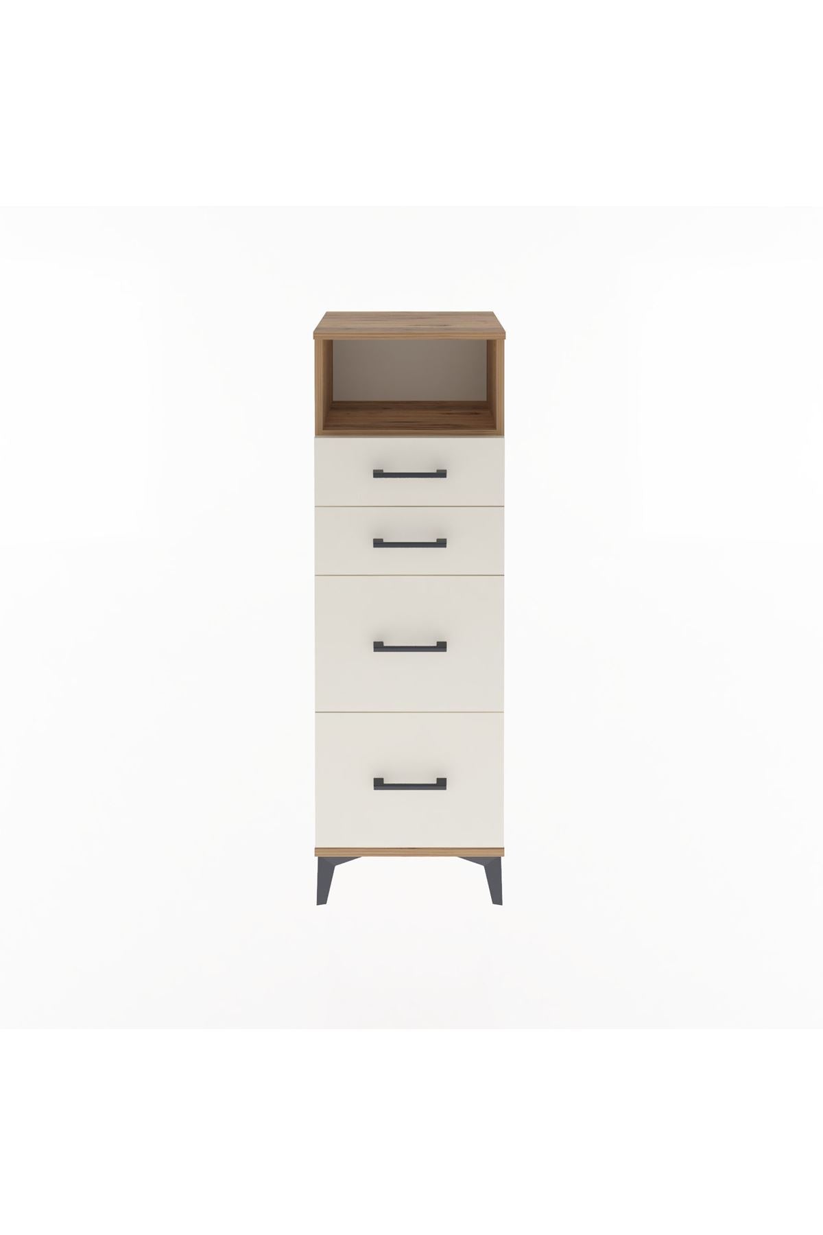 Arges Dolap Tek Raflı 4 Çekmeceli 44x30x134 - S16M013V7A