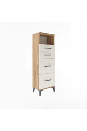 Arges Dolap Tek Raflı 4 Çekmeceli 44x30x134 - S16M013V7A