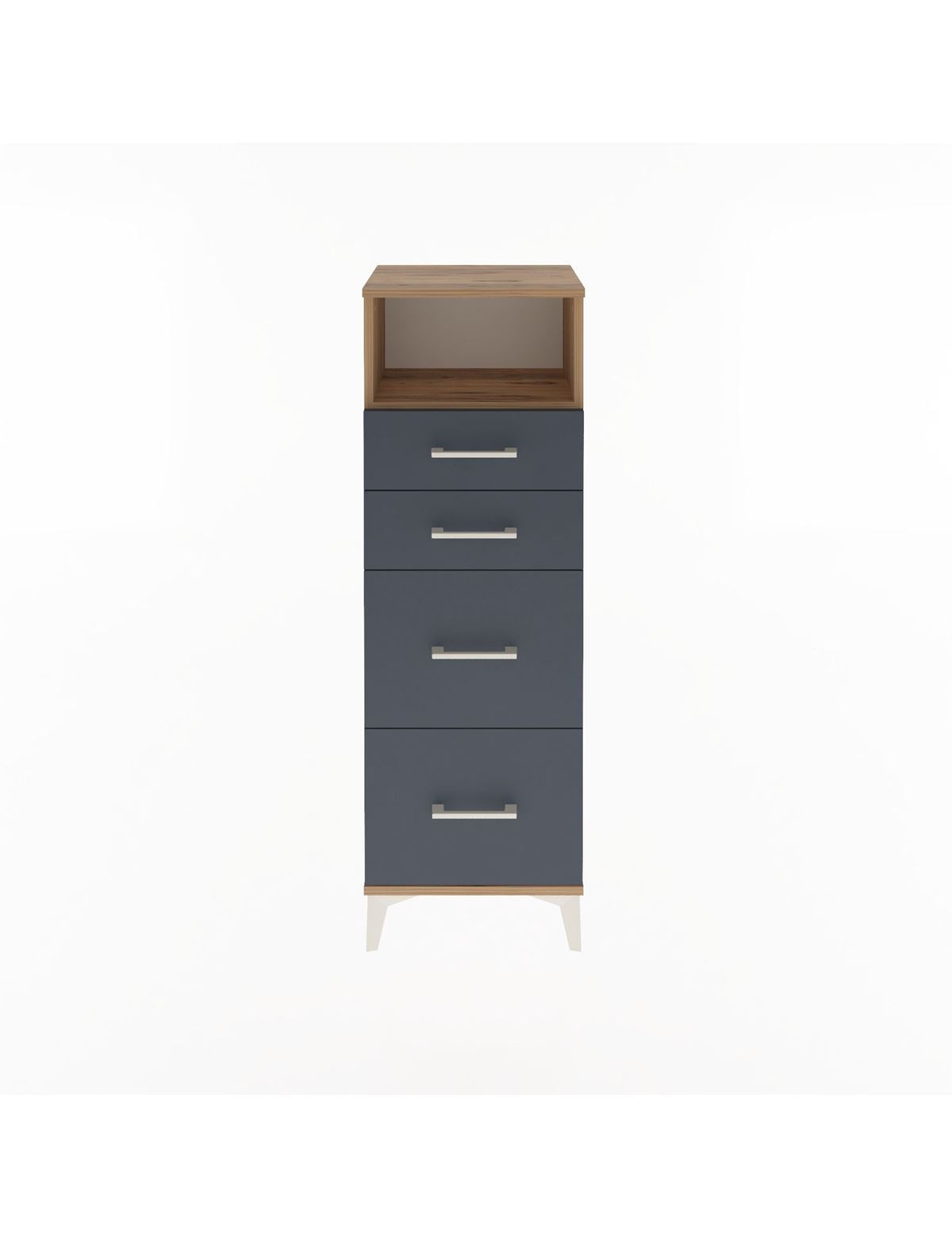 Arges Dolap Tek Raflı 4 Çekmeceli 44x30x134 - S16M013V8A