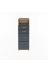 Arges Dolap Tek Raflı 4 Çekmeceli 44x30x134