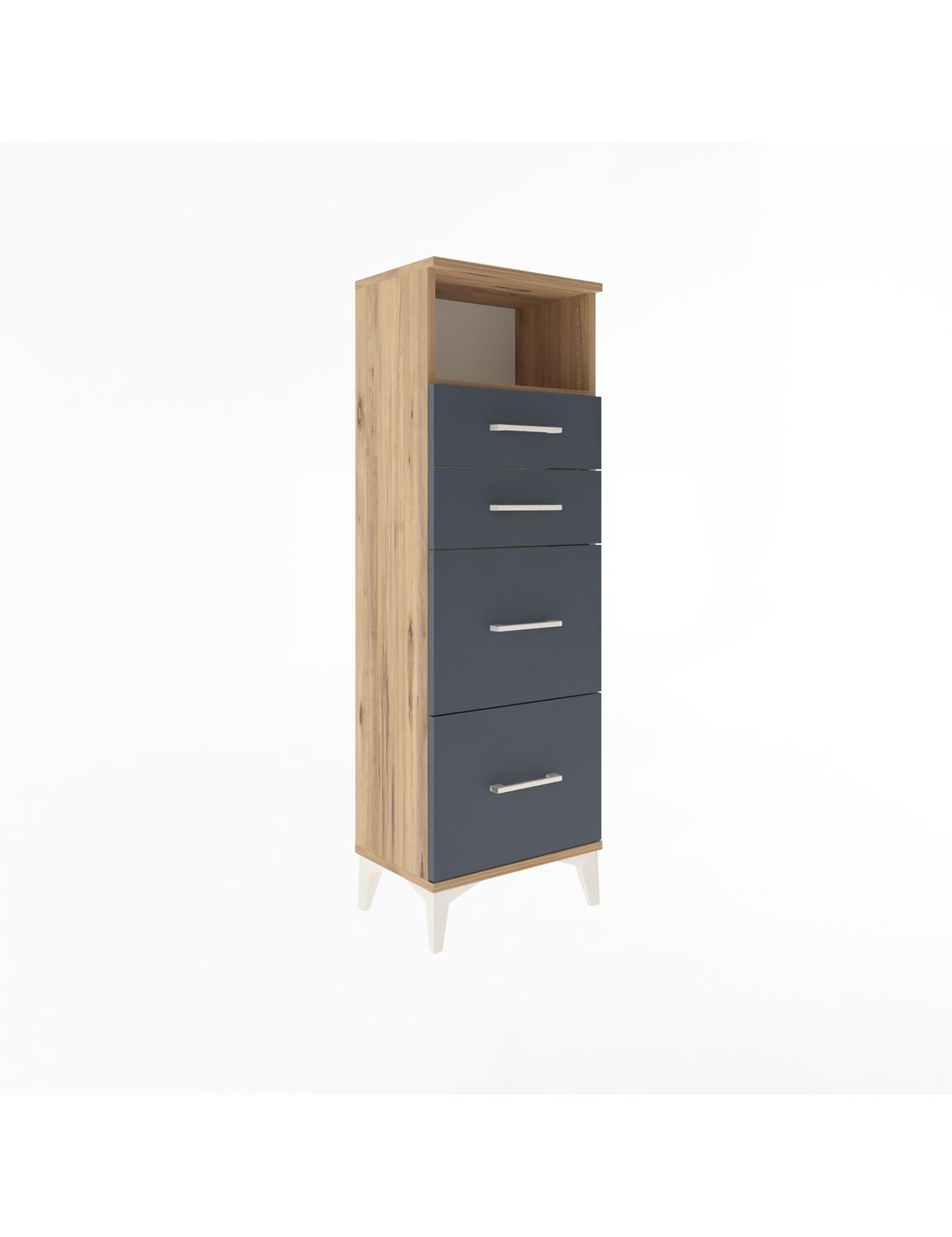 Arges Dolap Tek Raflı 4 Çekmeceli 44x30x134 - S16M013V8A