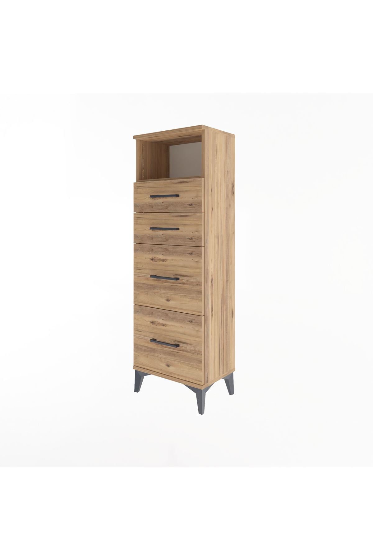 Arges Dolap Tek Raflı 4 Çekmeceli 44x30x134 - S16M013V9A