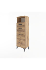 Arges Dolap Tek Raflı 4 Çekmeceli 44x30x134 - S16M013V9A