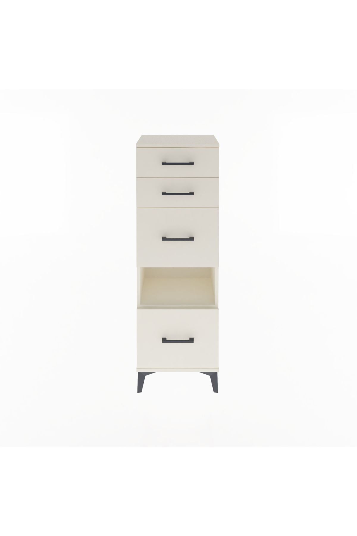 Arges Dolap Tek Raflı 4 Çekmeceli 44x30x134 - S16M014V1A