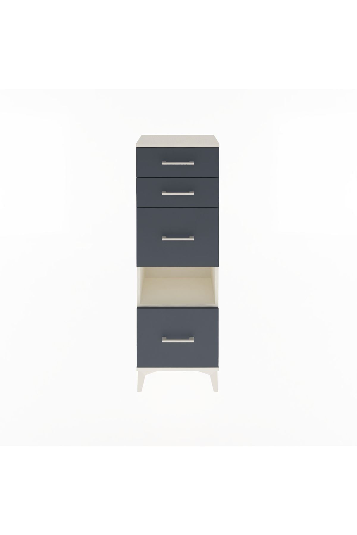 Arges Dolap Tek Raflı 4 Çekmeceli 44x30x134 - S16M014V2A