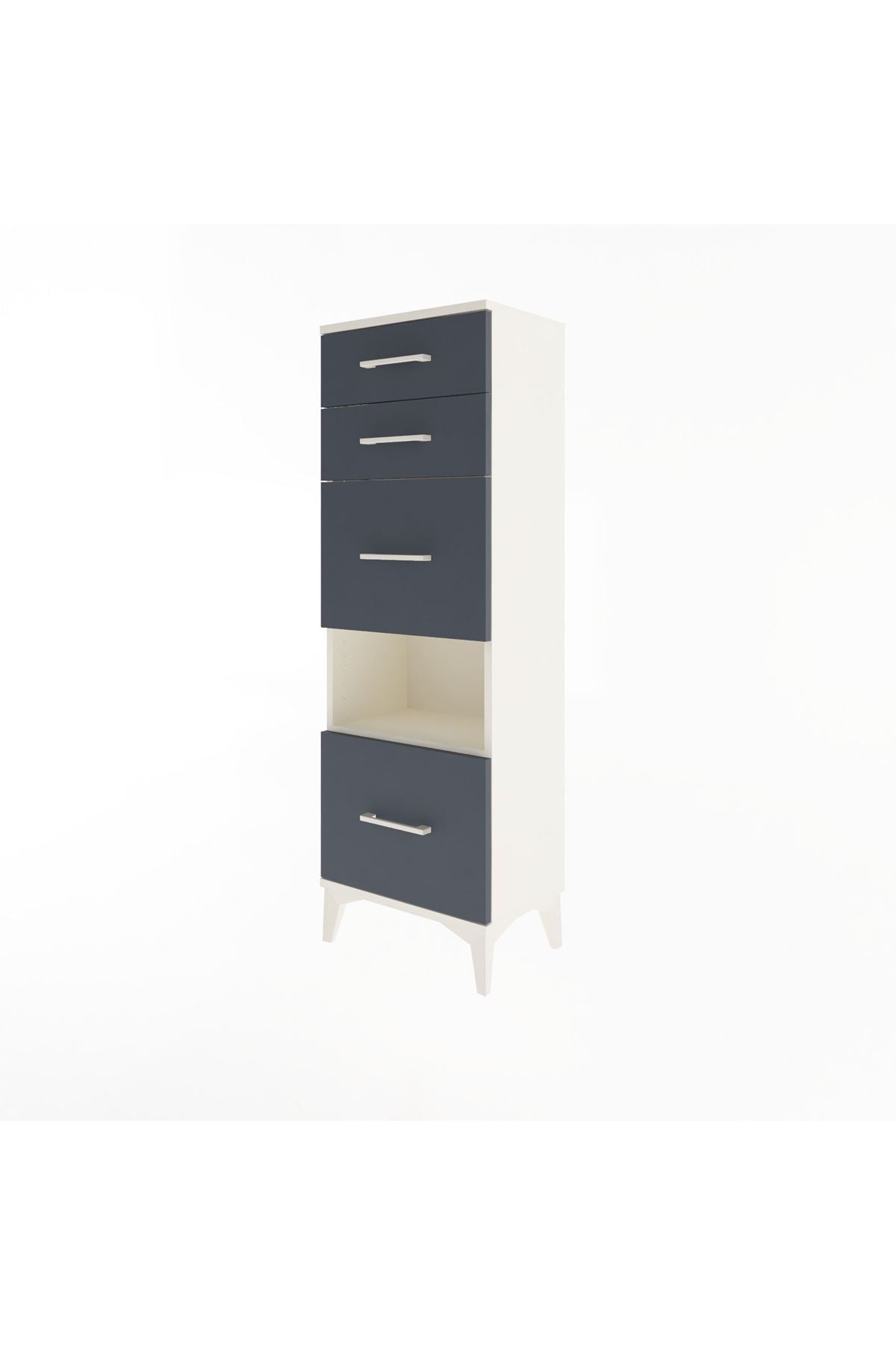 Arges Dolap Tek Raflı 4 Çekmeceli 44x30x134 - S16M014V2A
