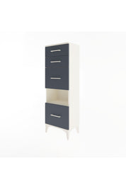 Arges Dolap Tek Raflı 4 Çekmeceli 44x30x134 - S16M014V2A