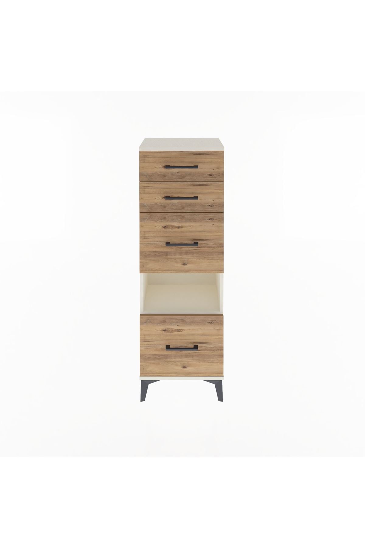 Arges Dolap Tek Raflı 4 Çekmeceli 44x30x134 - S16M014V3A