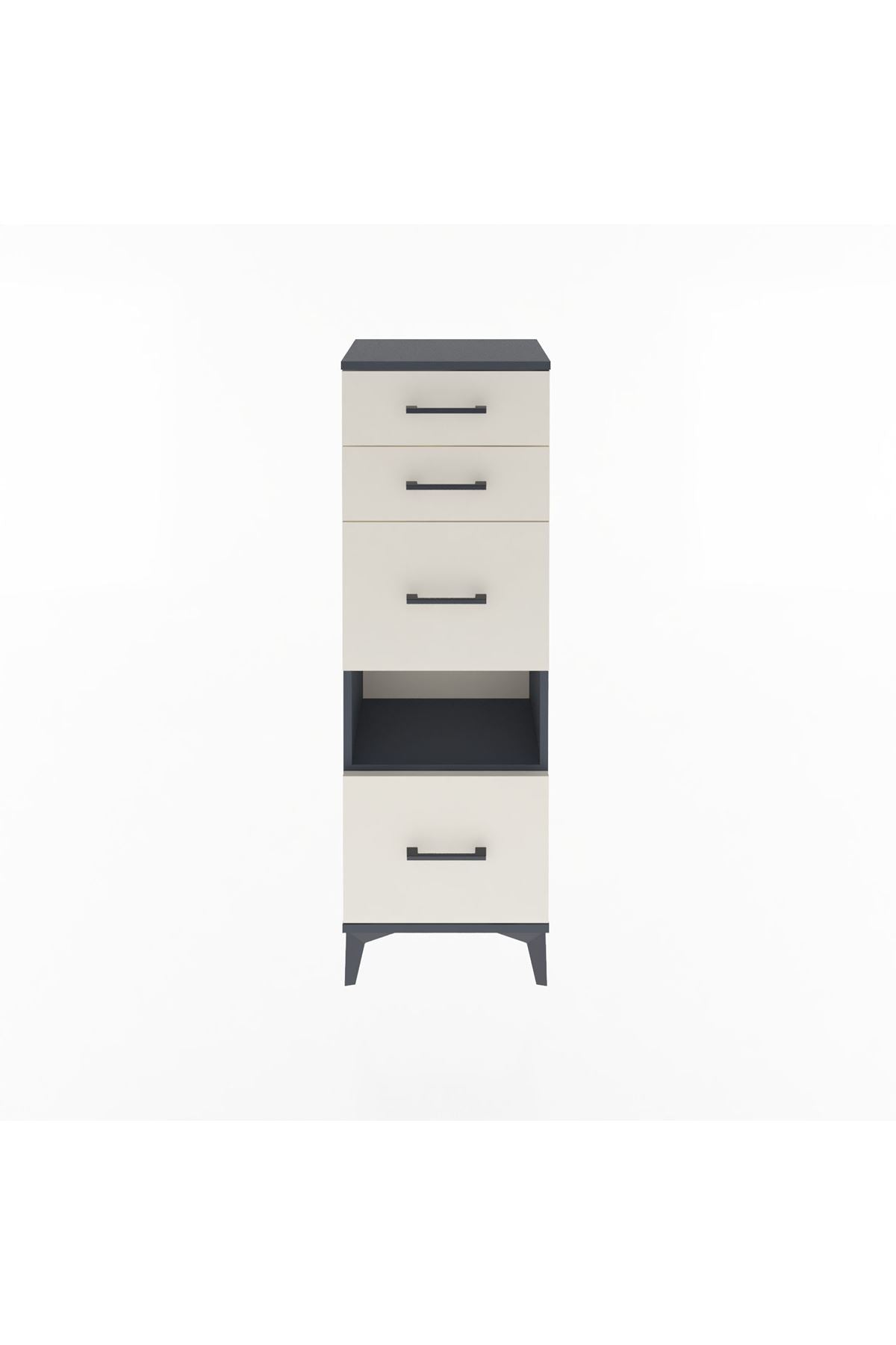 Arges Dolap Tek Raflı 4 Çekmeceli 44x30x134 - S16M014V4A