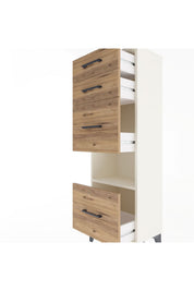 Arges Dolap Tek Raflı 4 Çekmeceli 44x30x134 - S16M014V3A