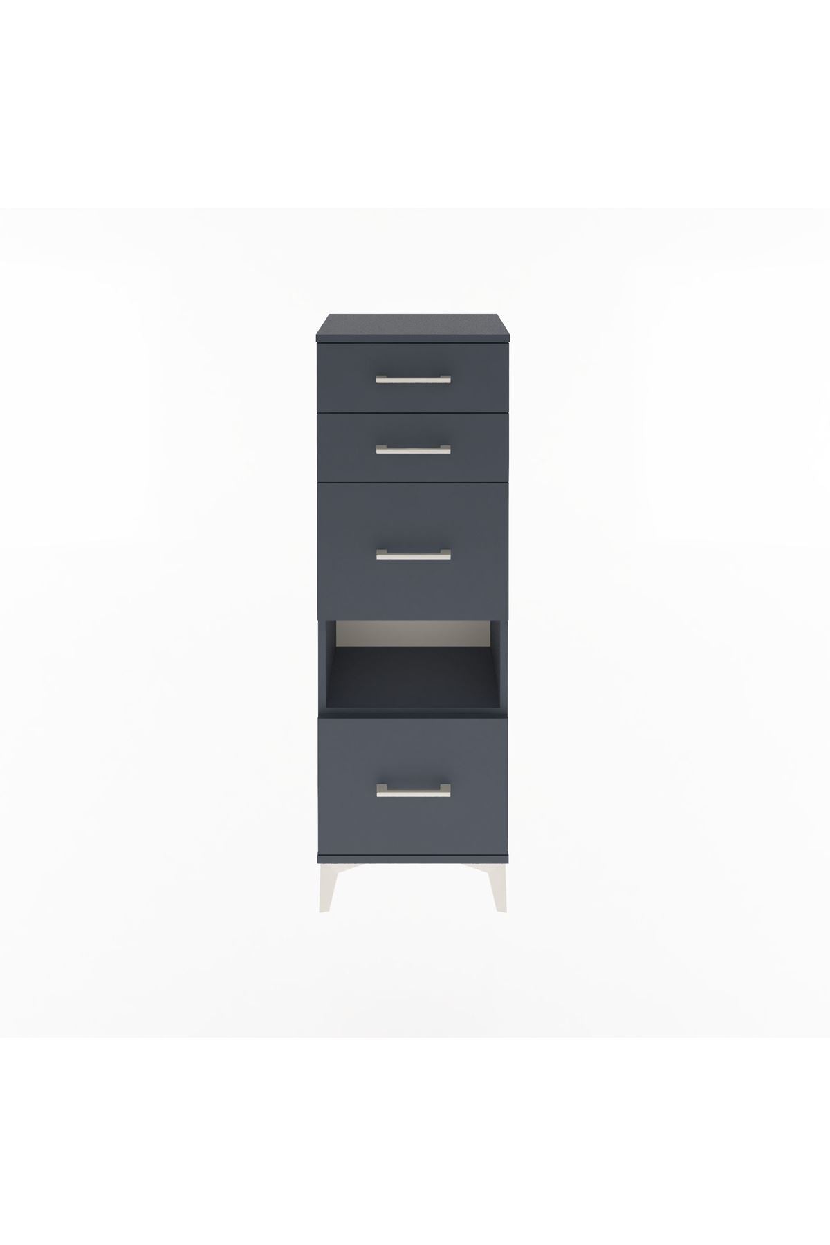 Arges Dolap Tek Raflı 4 Çekmeceli 44x30x134 - S16M014V5A