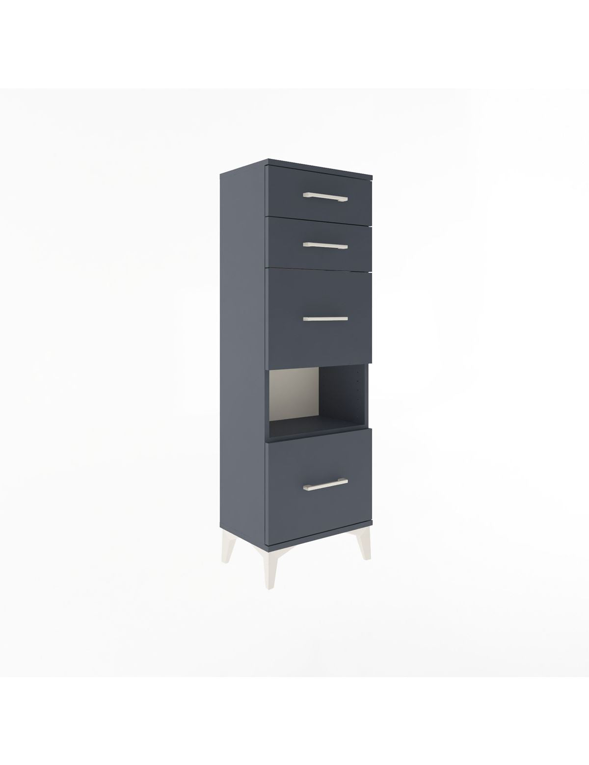 Arges Dolap Tek Raflı 4 Çekmeceli 44x30x134 - S16M014V5A