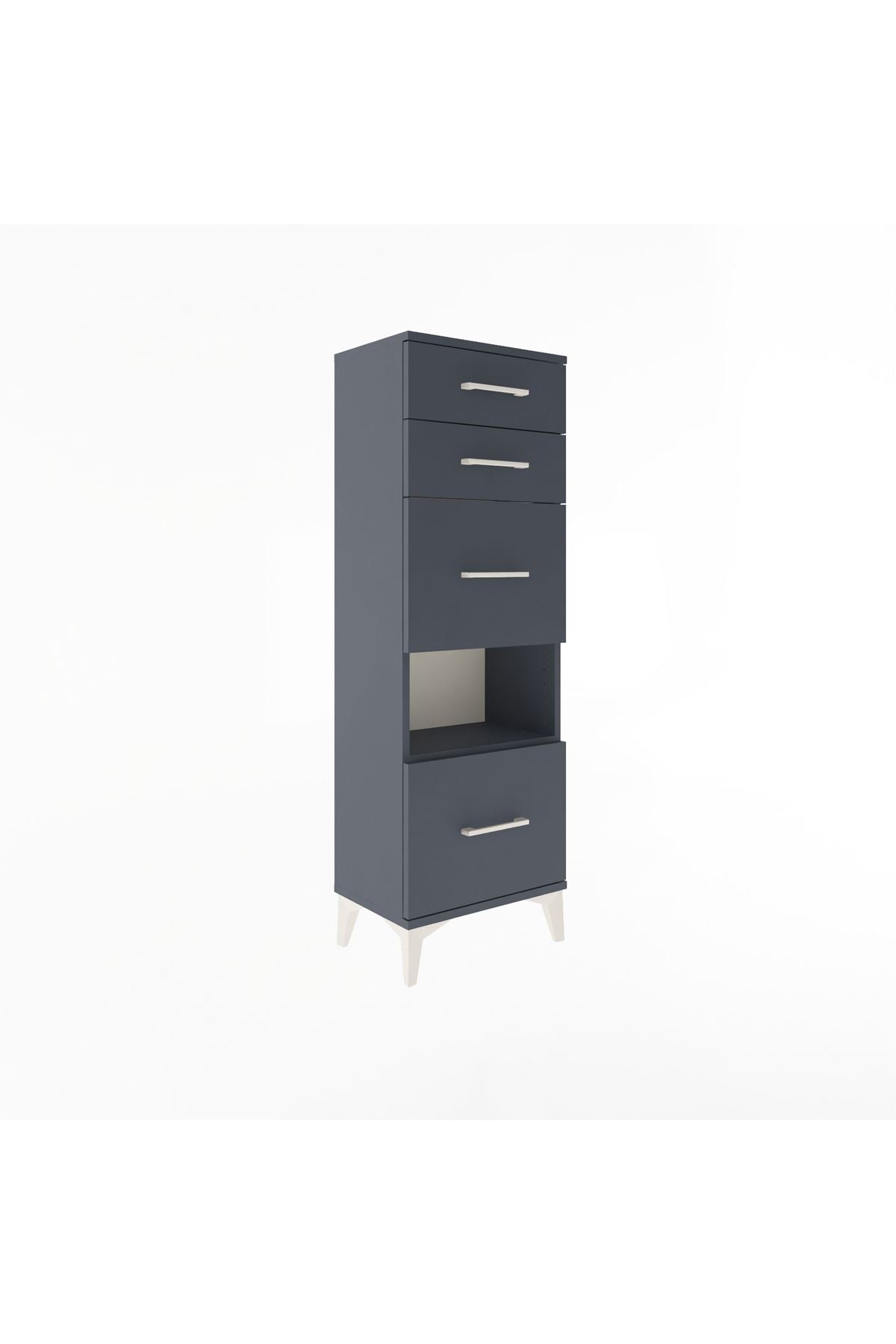 Arges Dolap Tek Raflı 4 Çekmeceli 44x30x134 - S16M014V5A