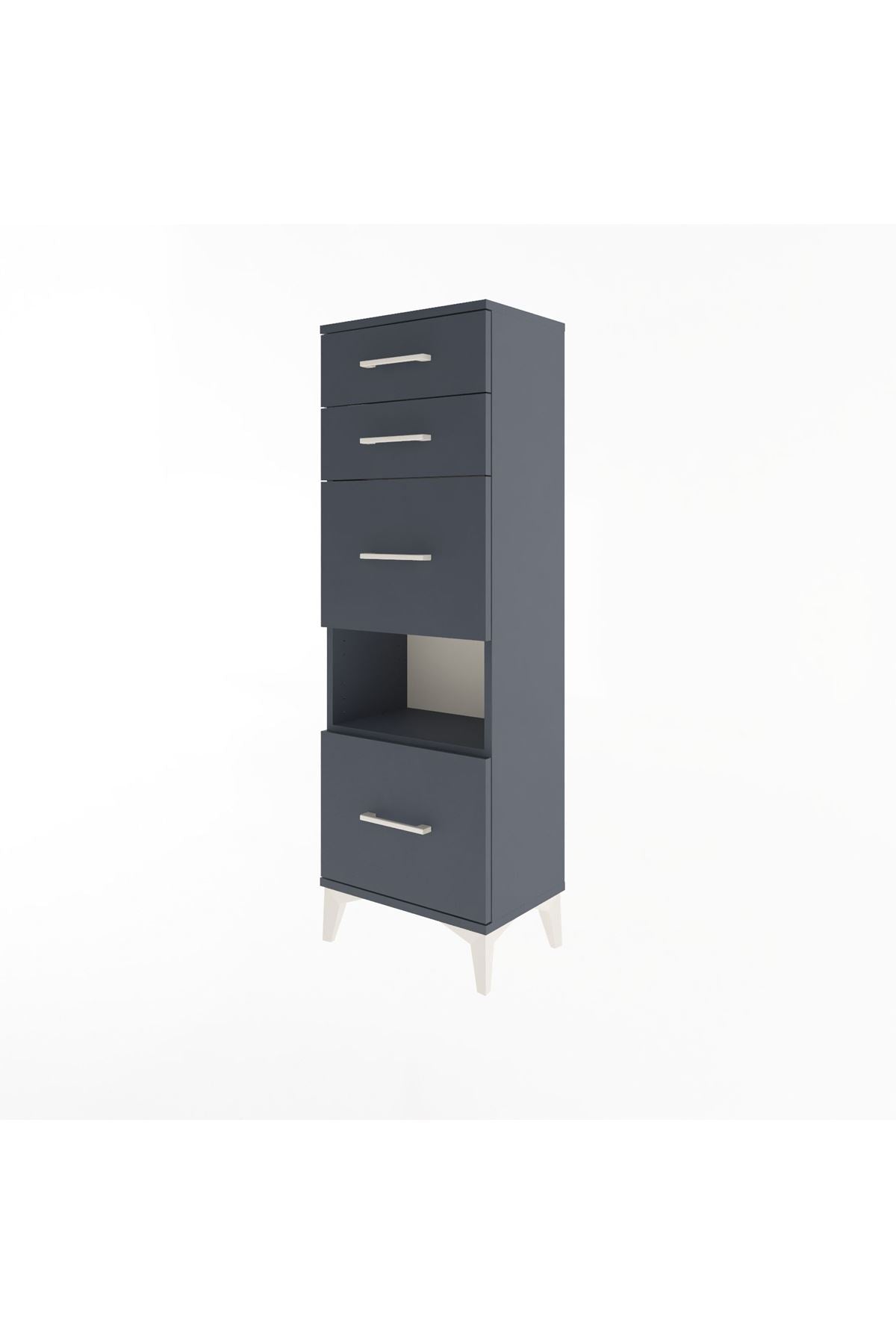 Arges Dolap Tek Raflı 4 Çekmeceli 44x30x134 - S16M014V5A