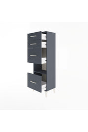 Arges Dolap Tek Raflı 4 Çekmeceli 44x30x134 - S16M014V5A