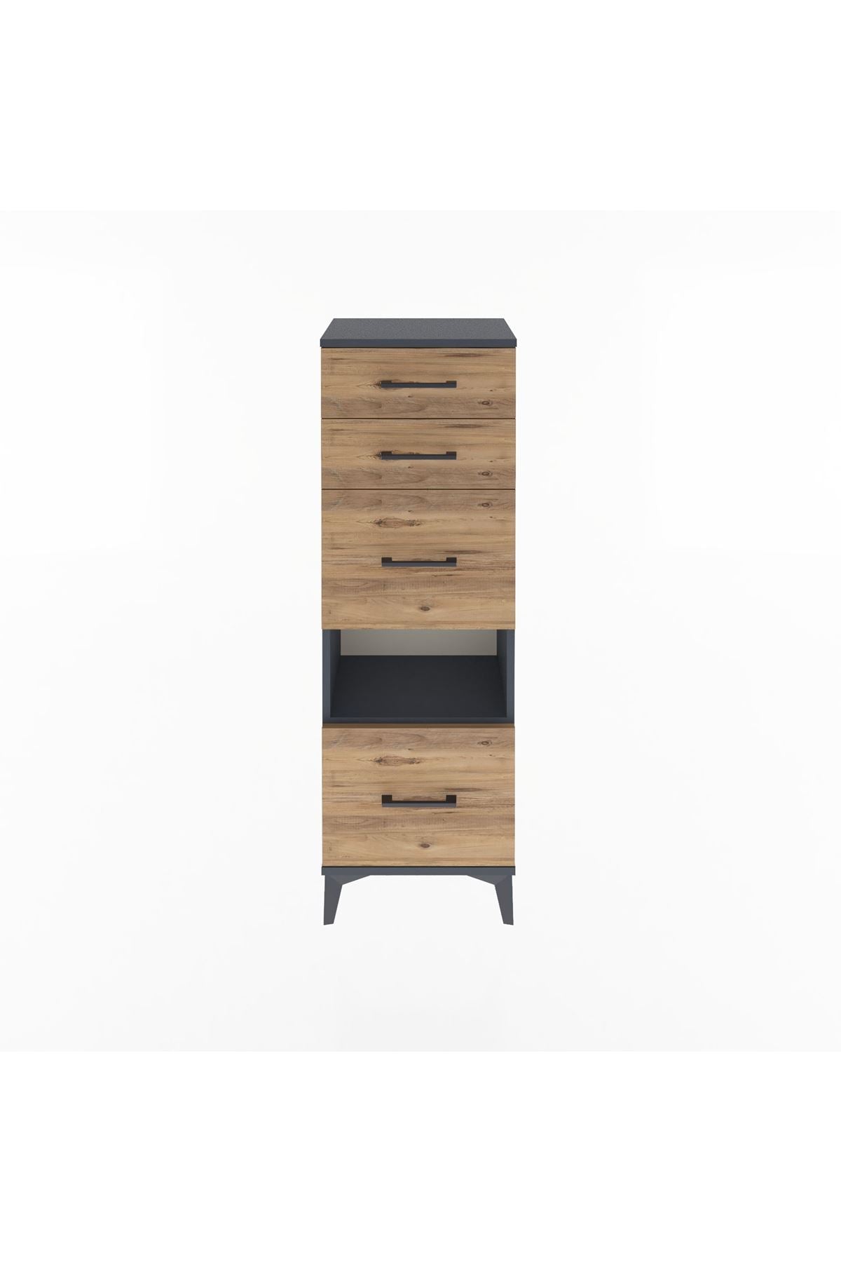 Arges Dolap Tek Raflı 4 Çekmeceli 44x30x134 - S16M014V6A